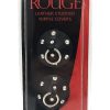 Rouge Leather Studded Nipple Covers - Black