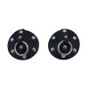 Rouge Leather Studded Nipple Covers - Black