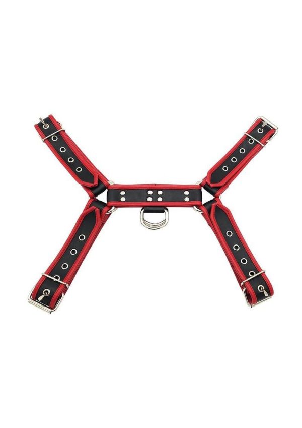 Rouge PVC OT H Front Harness - Small/Medium - Black/Red