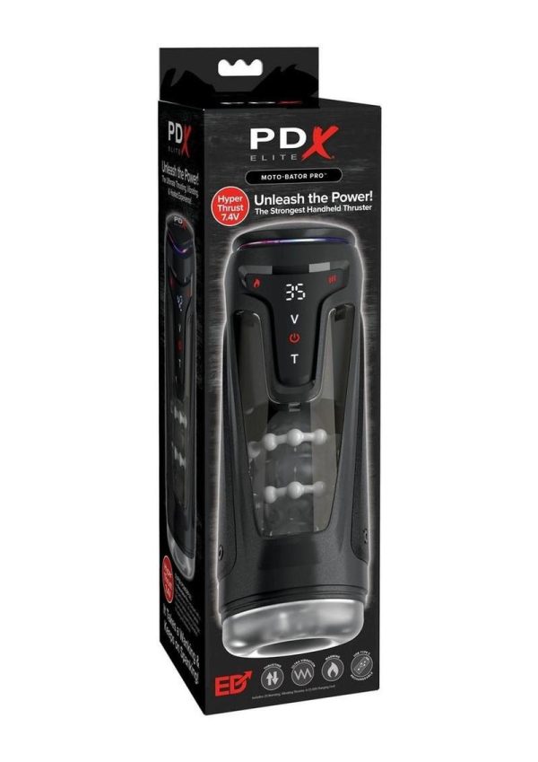 PDX Elite Moto-Bator Pro Rechargeable Masturbator - Clear/Black