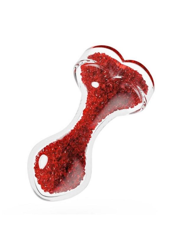 Oh My Gem Lustre Glass Anal Plug - Red - Image 3