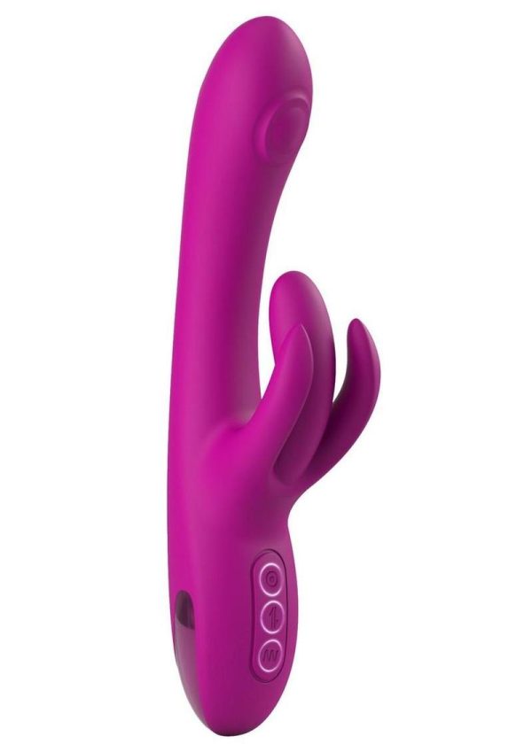 JimmyJane Touch Me Pro Rechargeable Rabbit Vibrator - Magenta - Image 3