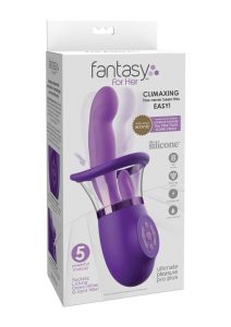 Fantasy for Her Ultimate Pleasure Pro Plus Rechargeable Vibrator with a Clitoral Stimulator - Purple