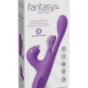 Fantasy for Her IntiMotion Pulse Pro Rechargeable Silicone Vibrator with a Clitoral Stimulator - Purple