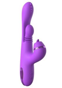 Fantasy for Her IntiMotion Pulse Pro Rechargeable Silicone Vibrator with a Clitoral Stimulator - Purple