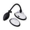 Size Up Classic Pussy Pump with Two Chambers - Black/Clear - Image 3
