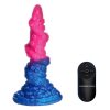 Creature cocks Deluxe Lord Kraken Vibrating Rechargeable Silicone Glow-in-the-Dark Dildo - Multicolor