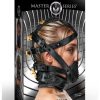 Master Series Leather Head Harness with Muzzle - Black