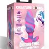 Creature Cocks Unicorn Swirl Silicone Butt Plug - Medium - Multicolor