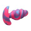 Creature Cocks Unicorn Swirl Silicone Butt Plug - Medium - Multicolor - Image 4