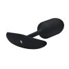 Heavy Hitters Vibrating Weighted Silicone Anal Plug - Medium - Black - Image 3
