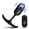 Heavy Hitters Vibrating Weighted Silicone Anal Plug - Medium - Black - Image 4