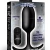 Heavy Hitters Vibrating Weighted Silicone Anal Plug - XLarge - Black