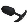 Heavy Hitters Vibrating Weighted Silicone Anal Plug - XLarge - Black - Image 3