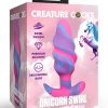 Creature Cocks Unicorn Swirl Silicone Butt Plug - Large - Multicolor