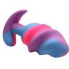 Creature Cocks Unicorn Swirl Silicone Butt Plug - Large - Multicolor - Image 3