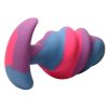 Creature Cocks Unicorn Swirl Silicone Butt Plug - Large - Multicolor - Image 4
