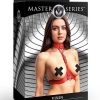 Master Series Vixen Female Chest Vegan Leather Harness - Red