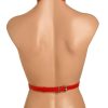 Master Series Vixen Female Chest Vegan Leather Harness - Red - Image 4