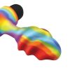 Bang Vibrating Rainbow Butt Plug Silicone Rechargeable - Multicolor - Image 3