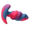 Creature Cocks Unicorn Swirl Silicone Butt Plug - Small - Multicolor - Image 4