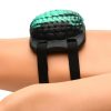 Creature Cocks Dragon Vibrating Rechargeable Silicone Grinder - Black/Teal - Image 3