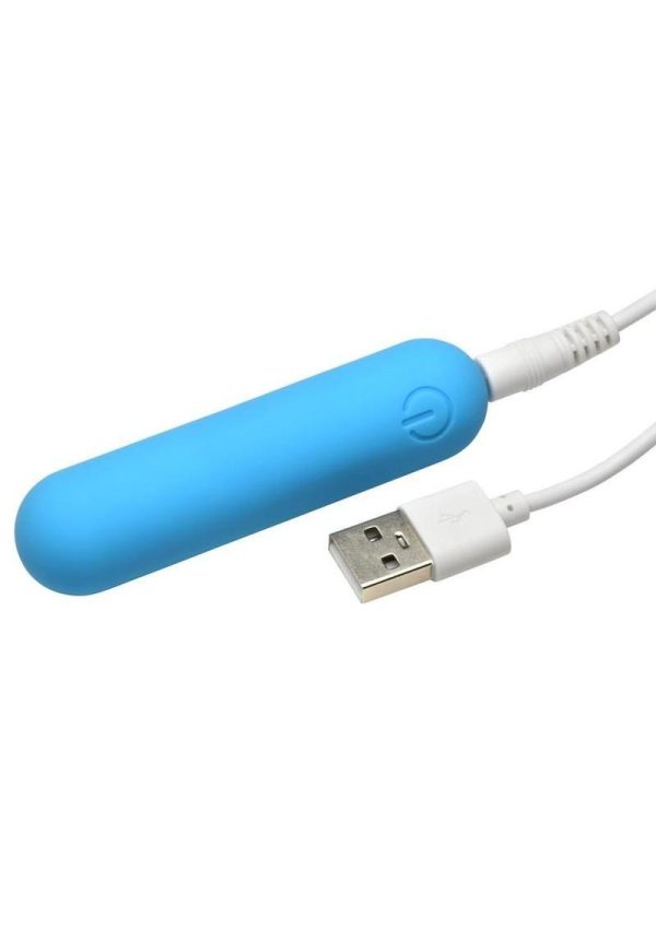Bang Flexible Rechargeable Silicone Bullet - Blue - Image 3