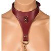 Master Series Captivate Collar with Body Chain - Red - Image 3