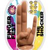 The Finger Fest The Shocker Silicone Dildo - Caramel