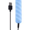 Playboy Unicorn Silicone Rechargeable Vibrating Bullet - Blue - Image 4