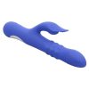 Pop Goes The O Rechargeable Silicone Triple Motor Thrusting Rabbit Vibrator - Blue - Image 3