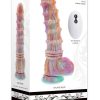 Fantasy Rechargeable Silicone Vibrating Dildo with Remote - Multicolor