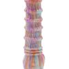Fantasy Rechargeable Silicone Vibrating Dildo with Remote - Multicolor - Image 3