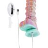 Fantasy Rechargeable Silicone Vibrating Dildo with Remote - Multicolor - Image 4