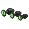 Creature Cocks Green Eye Silicone Butt Plug Set (3 Piece) - Green/Black