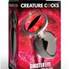 Creature Cocks Red Eye Metal Butt Plug - Large - Black/Red