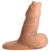 Strap U Uncut Packer Silicone 5.1in Dildo - Caramel