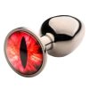 Creature Cocks Red Eye Metal Butt Plug - Small - Black/Red