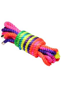 Master Series Bondage Rope 16ft - Rainbow