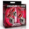 Creature Cocks Red Eye Metal Butt Plug Set (3 Piece) - Black/Red