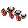 Creature Cocks Red Eye Metal Butt Plug Set (3 Piece) - Black/Red