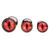 Creature Cocks Red Eye Metal Butt Plug Set (3 Piece) - Black/Red - Image 3