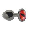 Creature Cocks Red Eye Metal Butt Plug - Medium - Black/Red