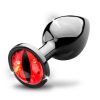 Creature Cocks Red Eye Metal Butt Plug - Medium - Black/Red - Image 3