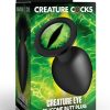 Creature Cocks Green Eye Silicone Butt Plug - Large - Black/Green