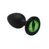 Creature Cocks Green Eye Silicone Butt Plug - Small - Black/Green