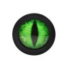 Creature Cocks Green Eye Silicone Butt Plug - Small - Black/Green - Image 4