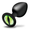 Creature Cocks Green Eye Silicone Butt Plug - Medium - Black/Green