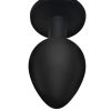 Creature Cocks Green Eye Silicone Butt Plug - Medium - Black/Green - Image 3