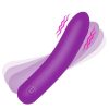 Bang Tapered Flexible Silicone Rechargeable Bullet - Purple - Image 3